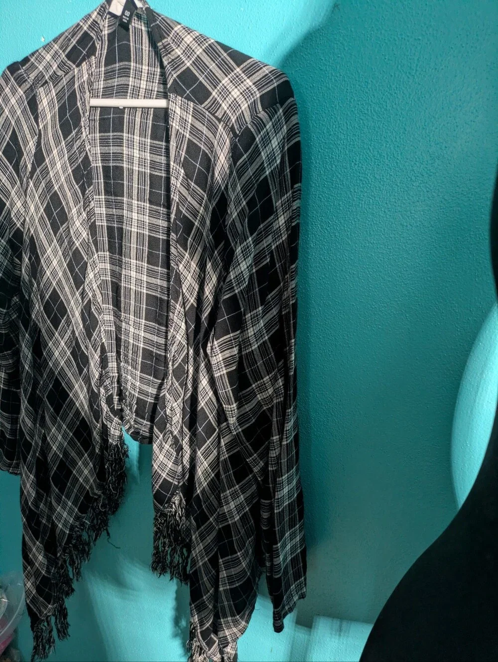Torrid Plaid Fringe Cardigan - Size‎ 00 🖤